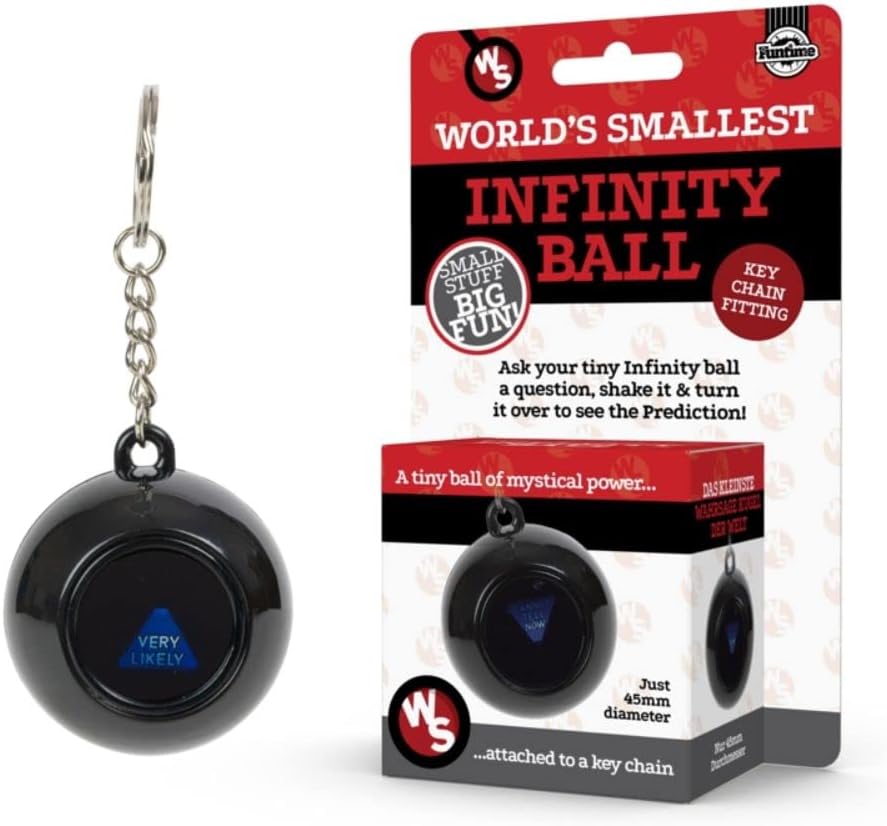 World's Smallest Infinity Ball Miniature - Magic Answer Toy for Kids, Black
