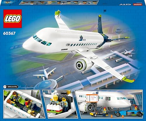 LEGO City Passenger Aeroplane Toy Set - 913-Piece Building Kit with 9 Minifigures & Airport Vehicles 13