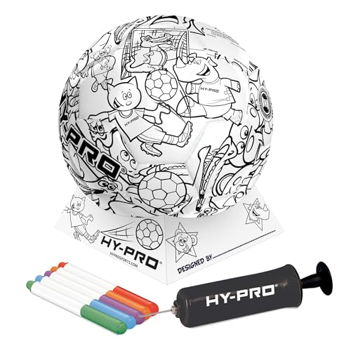Hy-Pro Doodlekick Colour In Football with Pump - Size 2 Creative Soccer Ball 7