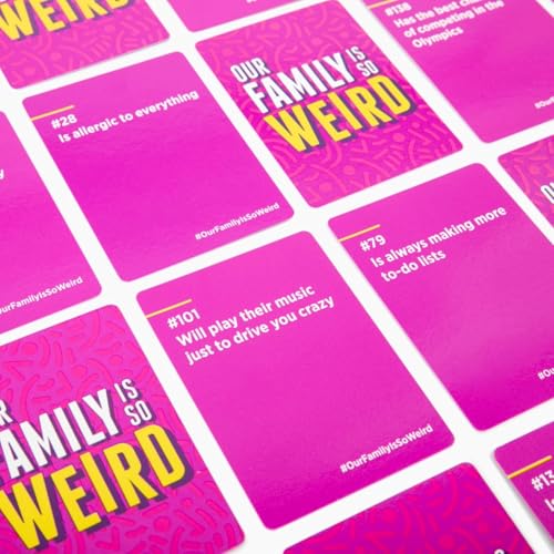 Our Family is So Weird - Family Party Game by DSS Games, 150 Prompt Cards, Dry-Erase Boards & Markers, Ages 14+ 4