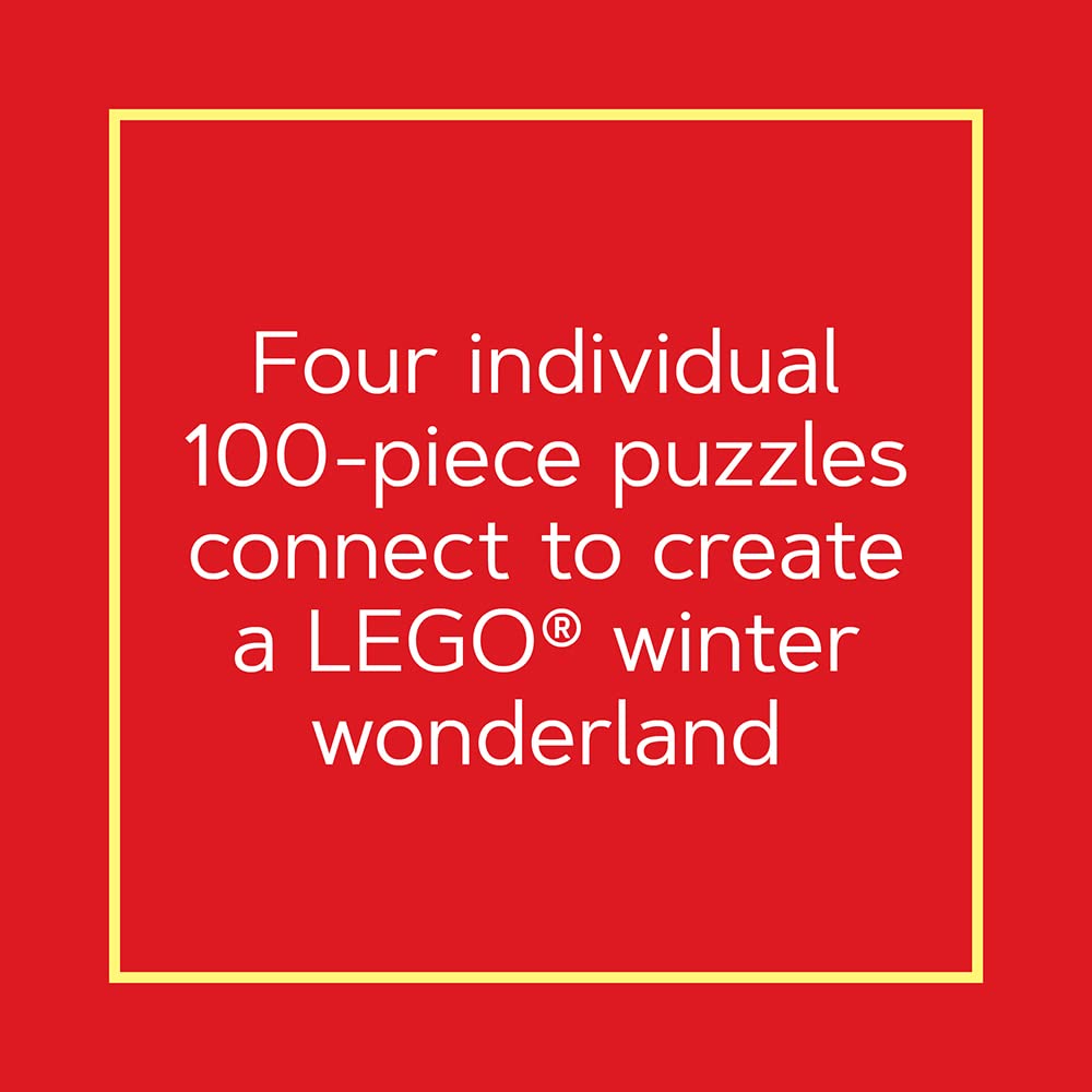 LEGO Christmas Train Puzzle - Four 100-Piece Building Sets for Ages 7+