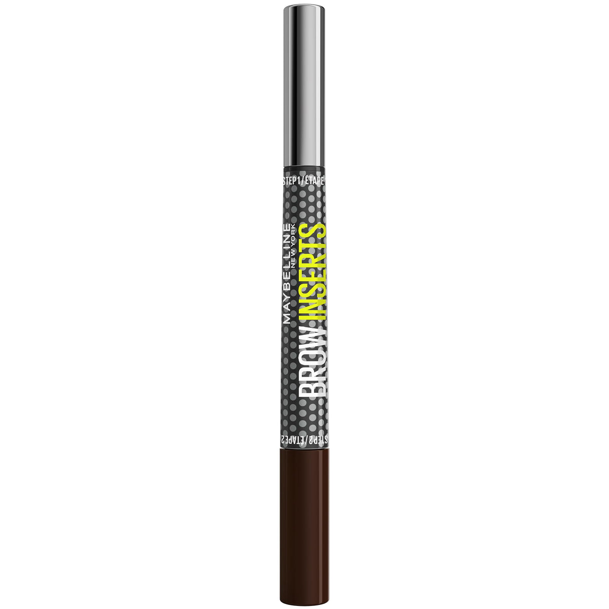 Maybelline Brow Inserts 2-in-1 Pen Fiber Gel - Black Brown 6 | 36-Hour Wear | Natural Finish