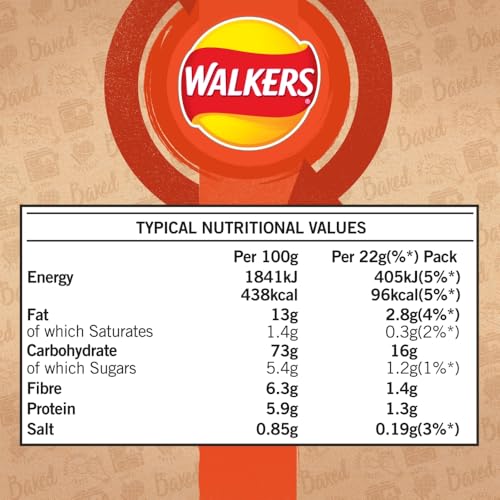 Walkers Baked Snacks Sea Salt 6 x 22g 6