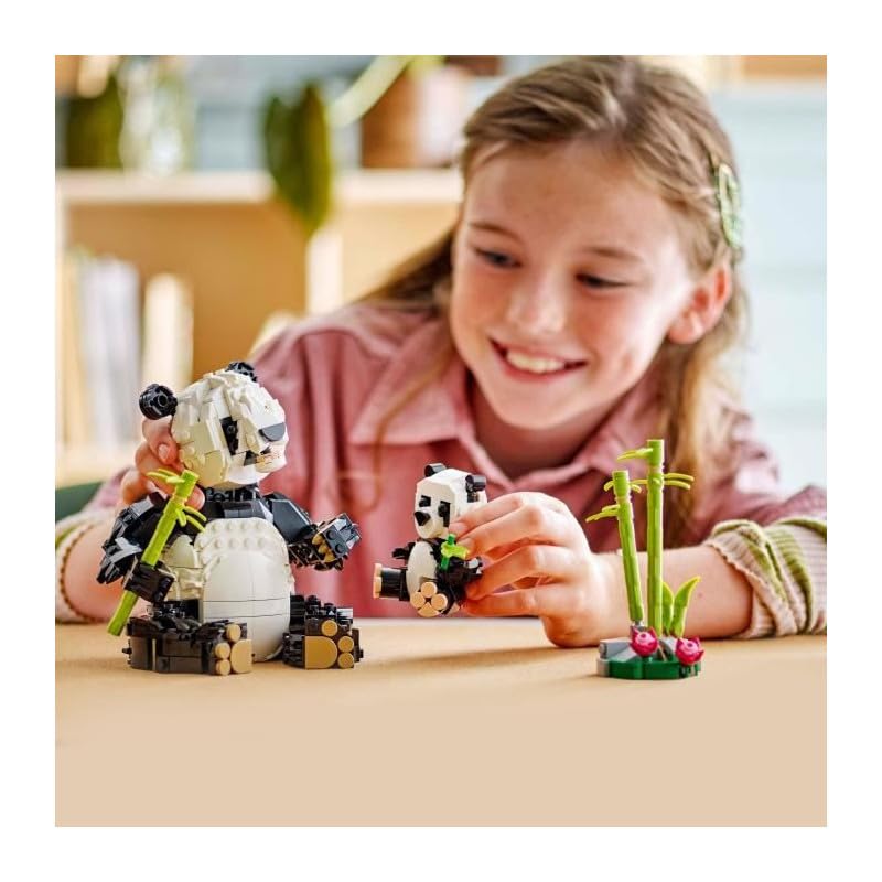 LEGO Creator 3in1 Wild Animals: Panda Family Building Set - Rebuilds into Orca & Penguin