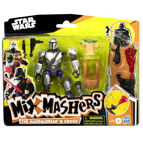 Star Wars MixMashers The Mandalorian and Grogu Action Figure Set - Mix-and-Match Play for Kids 8