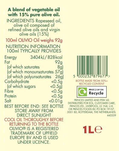 Olivio Blended Olive and Vegetable Oil, 1 Litre