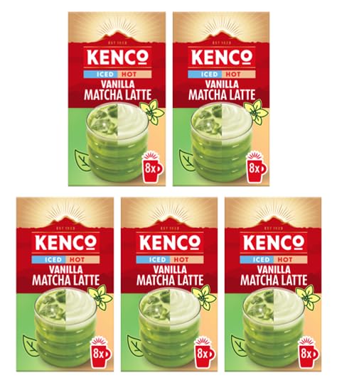 Kenco Vanilla Matcha Latte Sachets - 40 Count | Iced or Hot | Vegetarian Friendly
