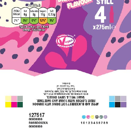 J2O Blackberry & Dragonfruit 275ml Bottle (Pack of 4) 10