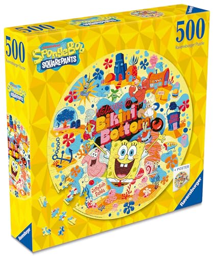 Ravensburger Spongebob Squarepants Circular 500 Piece Jigsaw Puzzle | 52cm Diameter | Ages 10+ 2