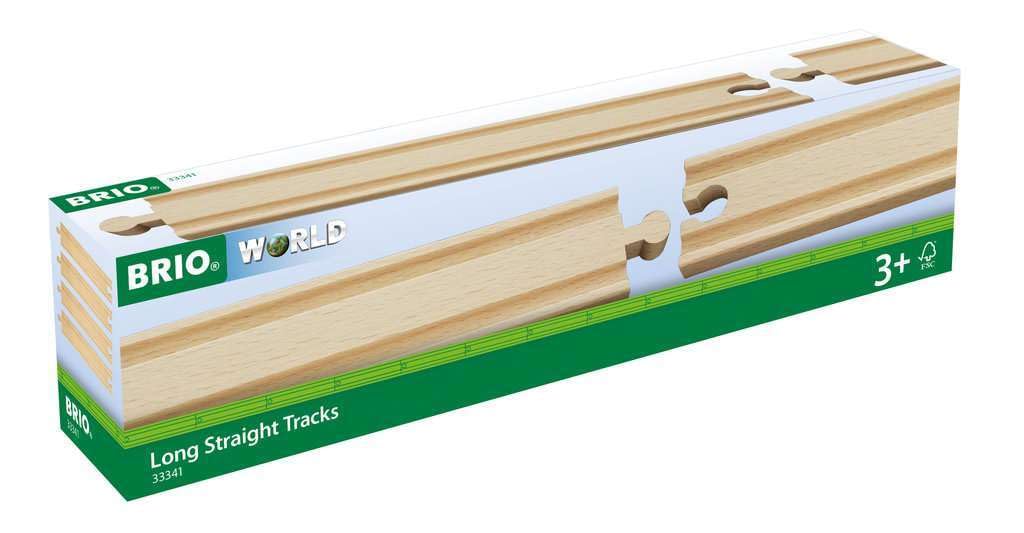 BRIO Long Straights Wooden Train Track - 4 Pieces for Kids 3 Years Up