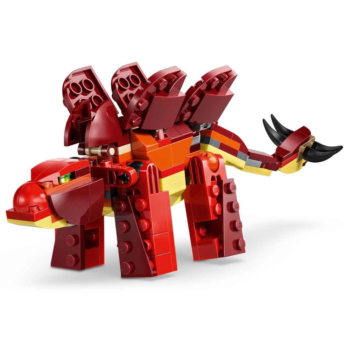 LEGO Creator 3in1 Fierce Dinosaur Toy - Build Velociraptor, Stegosaurus or 2