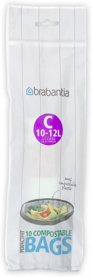 Brabantia - Compostable Bin Liners Size C, 10-12L, 10 Bags, Green 4