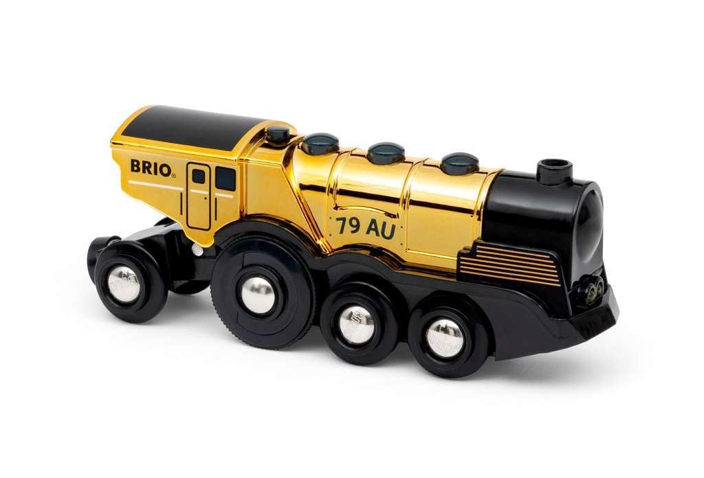 BRIO Mighty Gold Action Locomotive Battery-Powered Wooden Toy Train for Kids - BRIO World Add-On 5