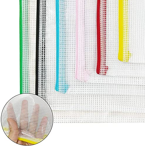 NORTHERN BROTHERS A4 Zip Wallets - 20 Pack, 10 Assorted Colours, Water Resistant PVC Folder 3