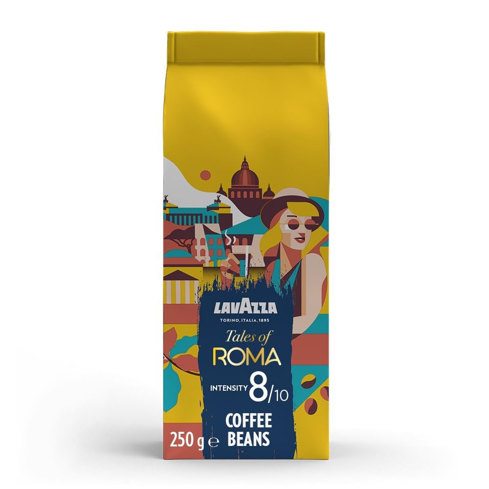 Lavazza Tales of Italy Roma - Whole Coffee Beans, 250g Soft Pack