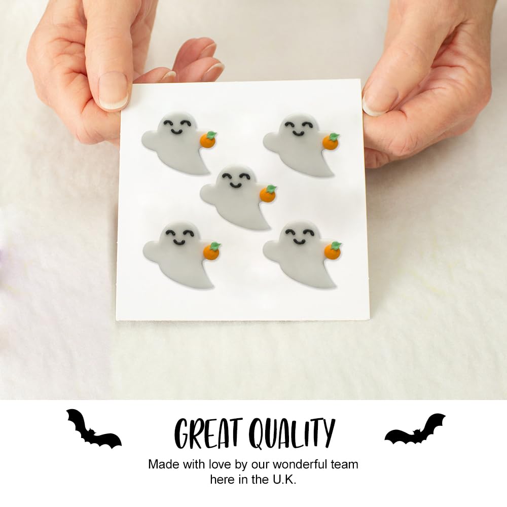 Anniversary House - Halloween Ghost and Pumpkin Edible Cake Toppers 5pcs 3