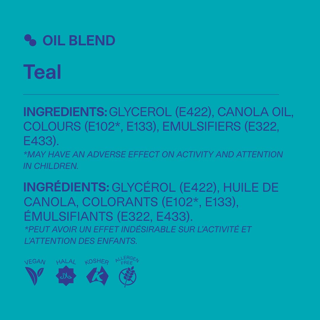 Colour Mill Oil Blend Food Colouring - Teal | Oil-Based, High Concentration | 20 ml 8