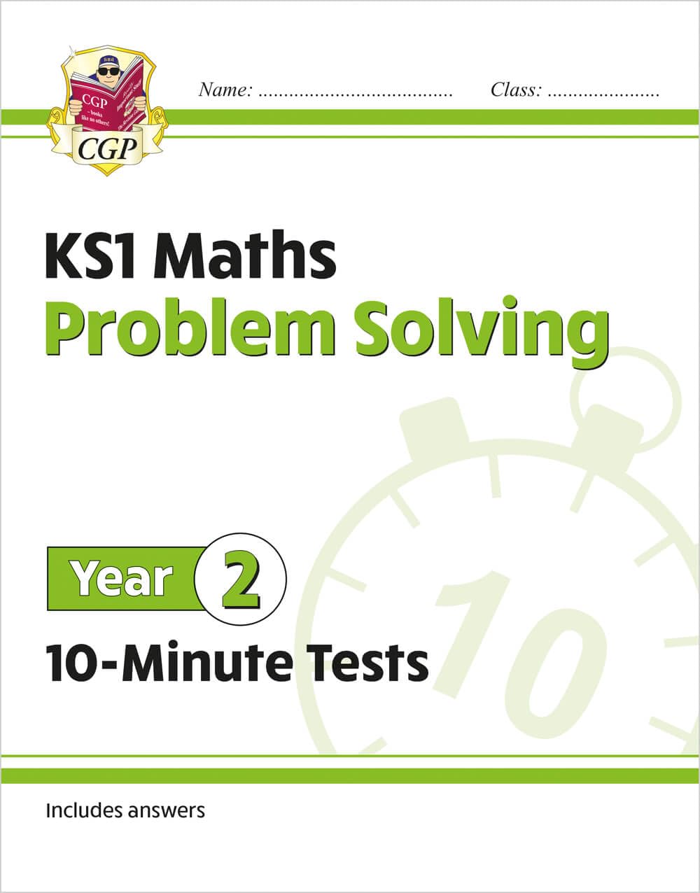 CGP New KS1 Maths 10-Minute Tests - Year 2 Problem Solving | Paperback | Ages 6-7