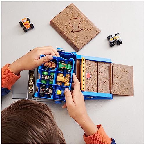 Monster Jam Mini Freestyle Flip Arena Playset - Includes 2 Trucks, Ages 3+ 10