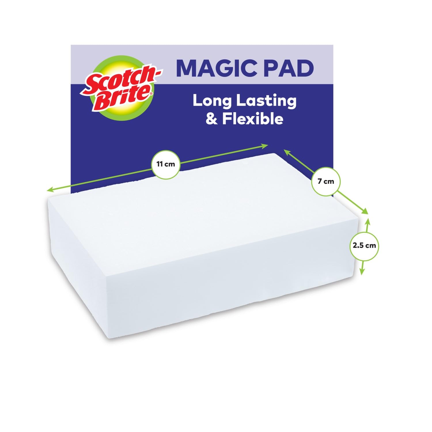 Scotch-Brite Magic Easy Eraser Sponge - Removes Tough Stains Without Chemicals | Pack of 12