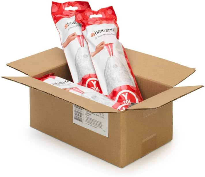 Brabantia - PerfectFit Bin Liners Multipack (Size Y/20 Litre) Thick Plastic 5
