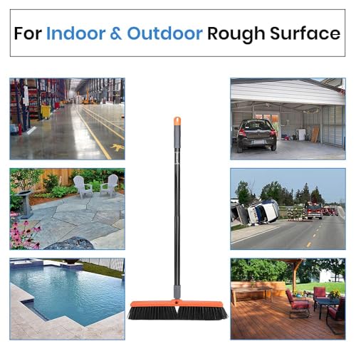 TreeLen 18 inch Push Broom Outdoor - Heavy Duty Broom for Driveways, Sidewalks, Garage, and Pool 6