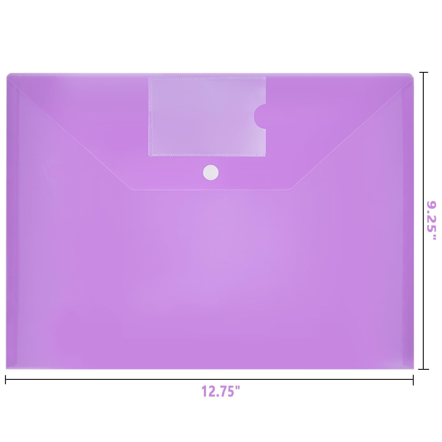 GoodtoU 30-Pack A4 Plastic Popper Wallets - Durable, Snap Button Closure | Purple 4