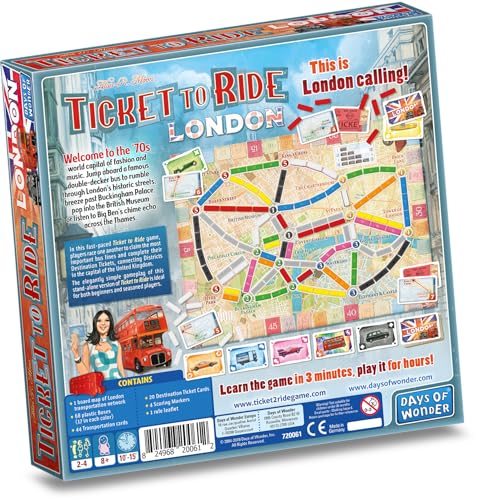 Days of Wonder Ticket to Ride London Board Game | Ages 8+ | 2-4 Players | 10-15 Minute Playtime 9