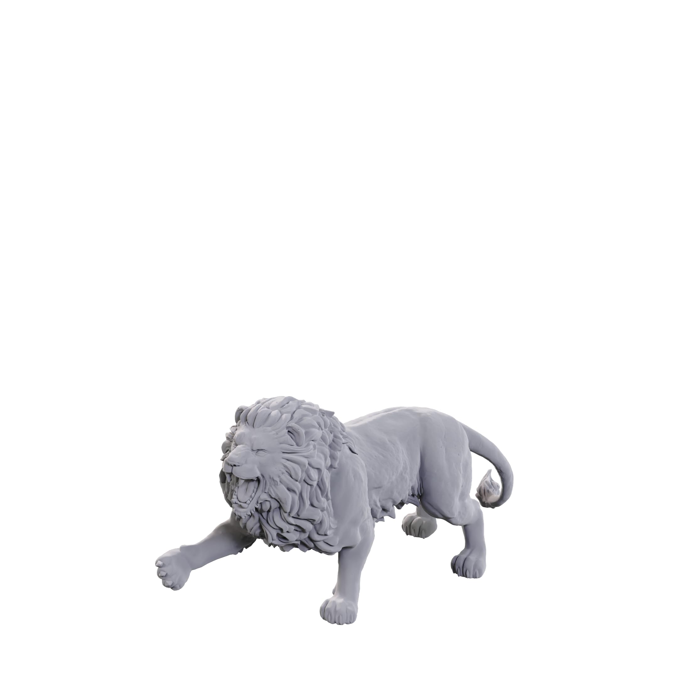 WizKids Deep Cuts Miniatures - Stone Lion/Animated Stone Lion (Wave 24) | Ready to Paint Plastic Figure