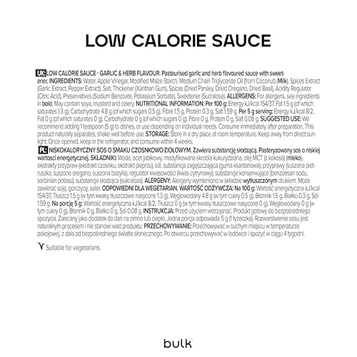 Bulk Low Calorie Sauce, Garlic & Herb, 425g, Packaging May Vary 3