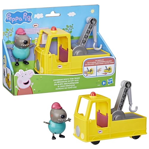 Peppa Pig Granddad Dog's Tow Truck Toy Set - Pull-Back Vehicle with Figure for Ages 3+ 11