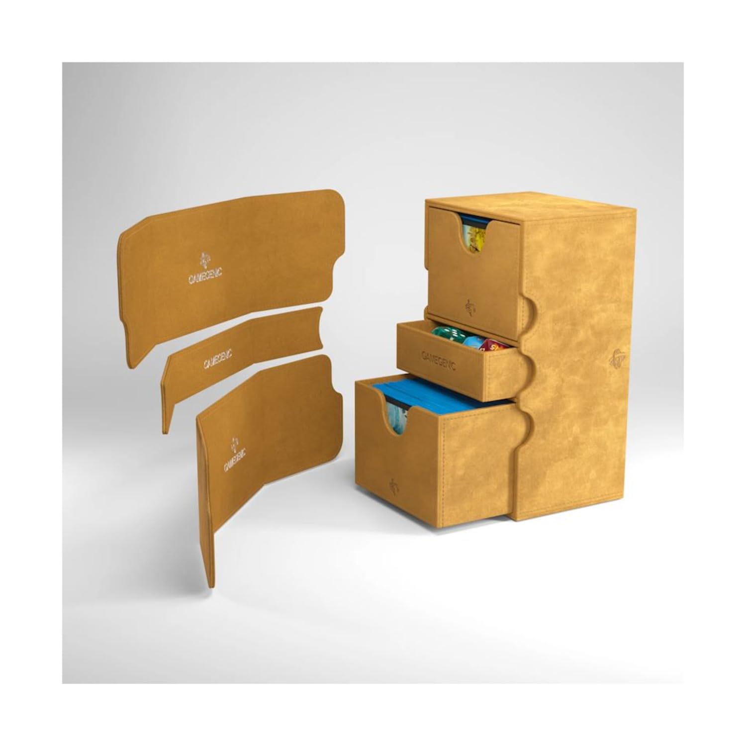 Gamegenic Stronghold 200+ XL Card Storage Box for 200 Double-Sleeved Cards - Sand 3