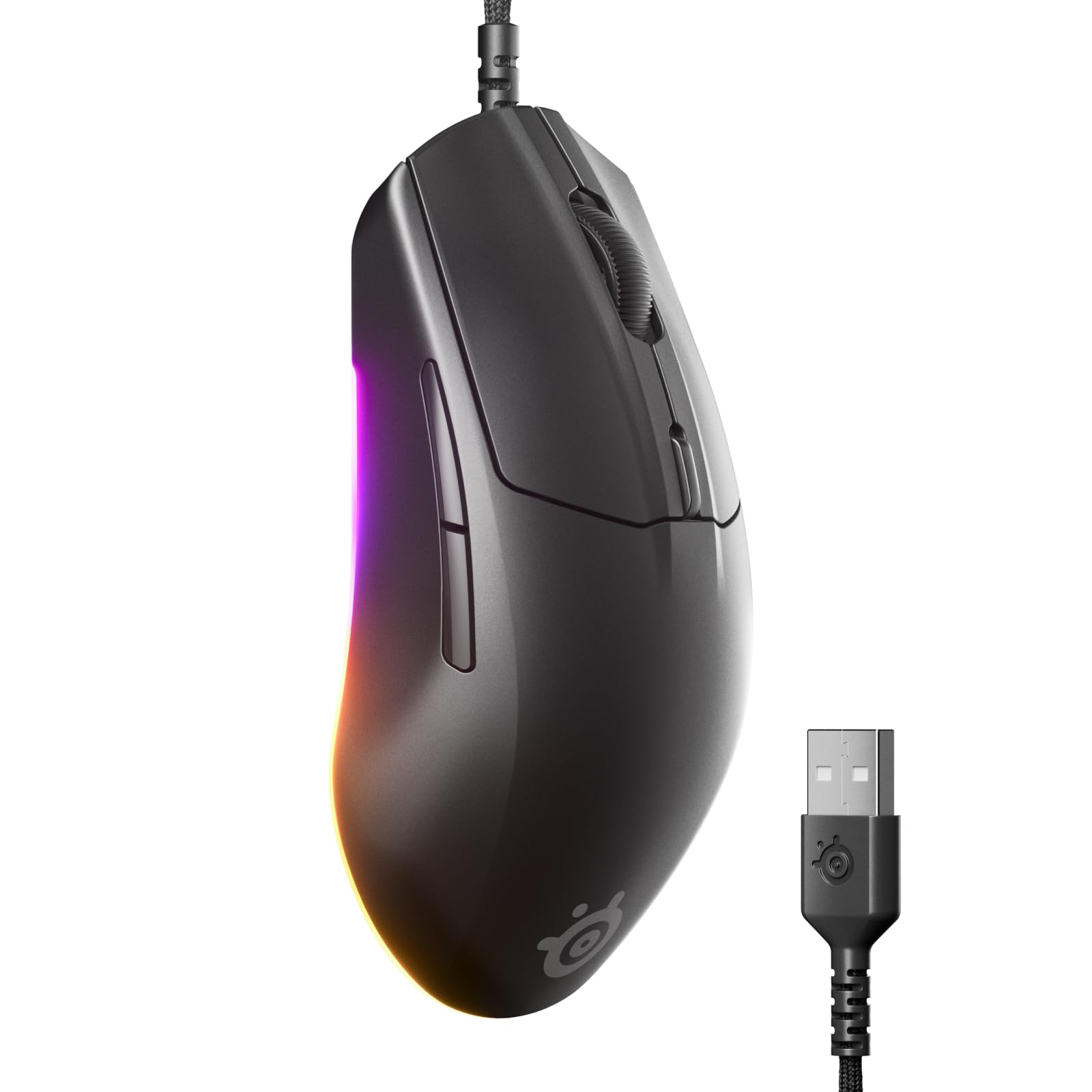 SteelSeries Rival 3 Gen 2 Gaming Mouse - 8500 DPI TrueMove Core Optical Sensor, 1.35ms Click Latency, 60M Clicks, RGB Lighting 9