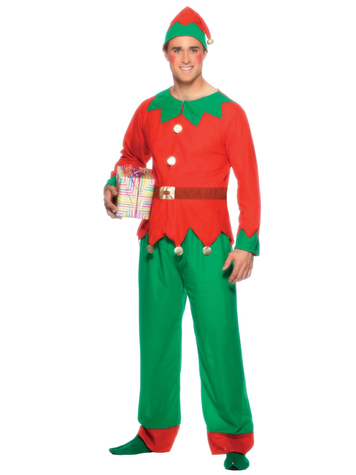 Smiffys Elf Costume - Holiday Fancy Dress for Adults - M 8