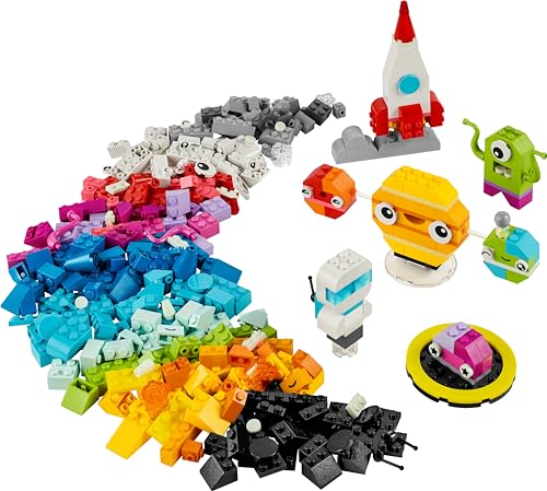 LEGO Classic Creative Space Planets Brick Box - Solar System Building Set for Kids 5+ 16