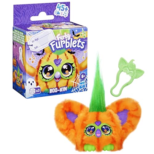 Furby Boo-Kin Mini Interactive Plush Toy with 45+ Sounds & Spooky Autumn Tunes 8