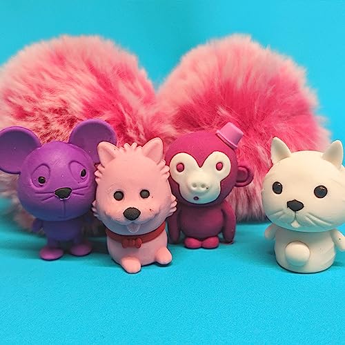 Tinc Animal Collection - Monkey, Cat, Dog, Mouse Scented Erasers (Pack of 4) 6