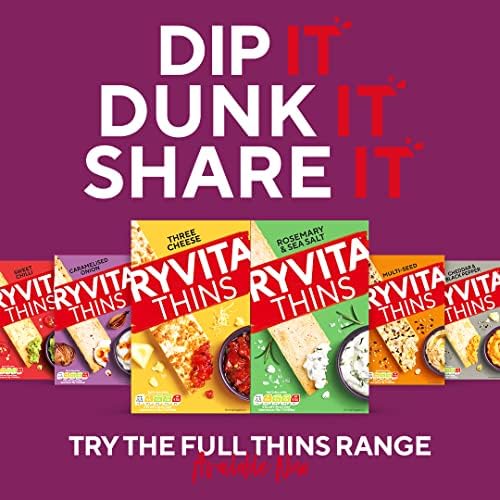 Ryvita Thins Snack It Smoky BBQ Flavour 125g Pack of 6