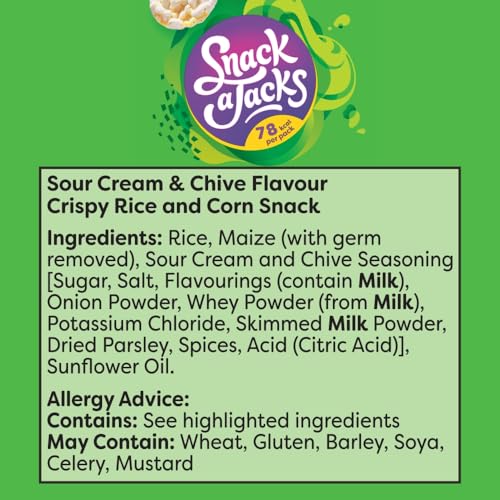 Snack a Jacks Crispy Sour Cream and Chive Snacks, 19 g (Pack of 5) 13