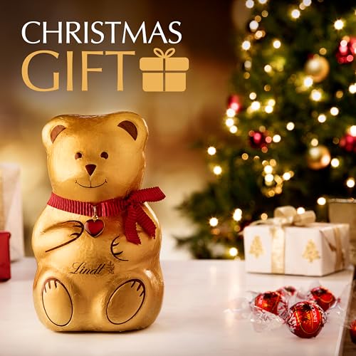 Lindt Teddy Milk Chocolate with Red Gift Tag – 100g – Christmas Gift Bundle of 3 9