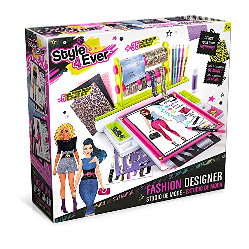 Style 4 Ever Fashion Designer Studio - Real Adhesive Fabrics & Design Kit 8