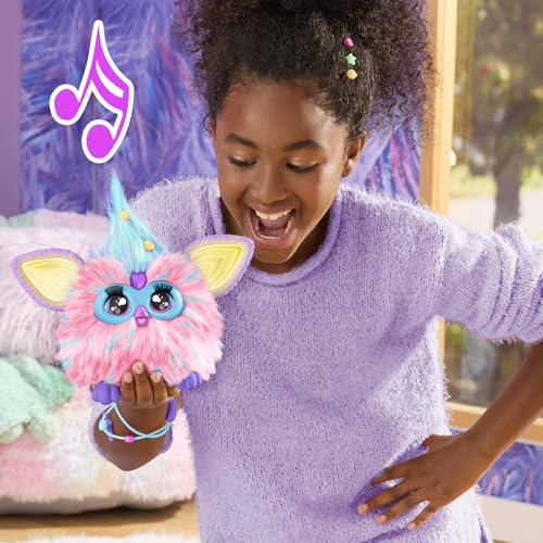 Furby Cotton Candy Pink & Blue Interactive Plush Toy - Voice-Activated Dancing & Talking Pet for Kids 10