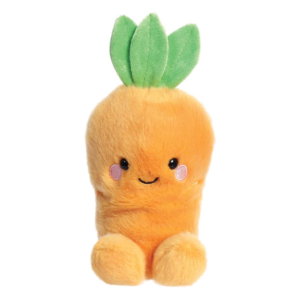 AURORA Palm Pals Cheerful Carrot Stuffed Animal | 5 Inch | Eco-Friendly | Orange