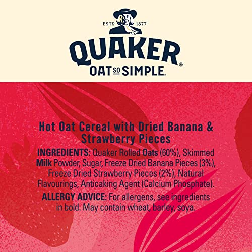 Quaker Oat So Simple Heaps of Fruit Banana and Strawberry Flavour Porridge 17