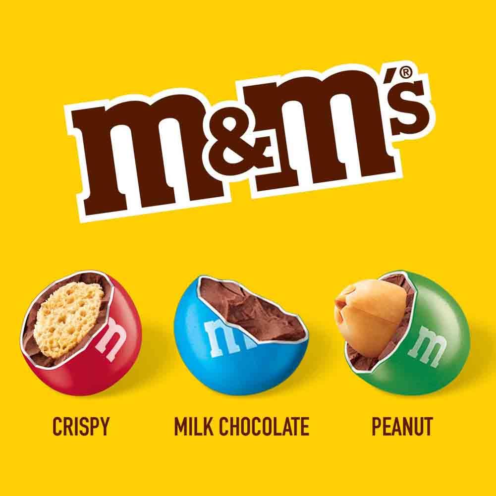 M&M's Crispy Chocolate Pouch 374g - Family Size Snack Pack