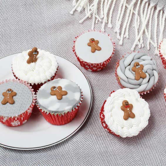 Culpitt - Gingerbread Man Sugar Pipings Edible Royal Icing Cake Decorations Bulk Pack of 60