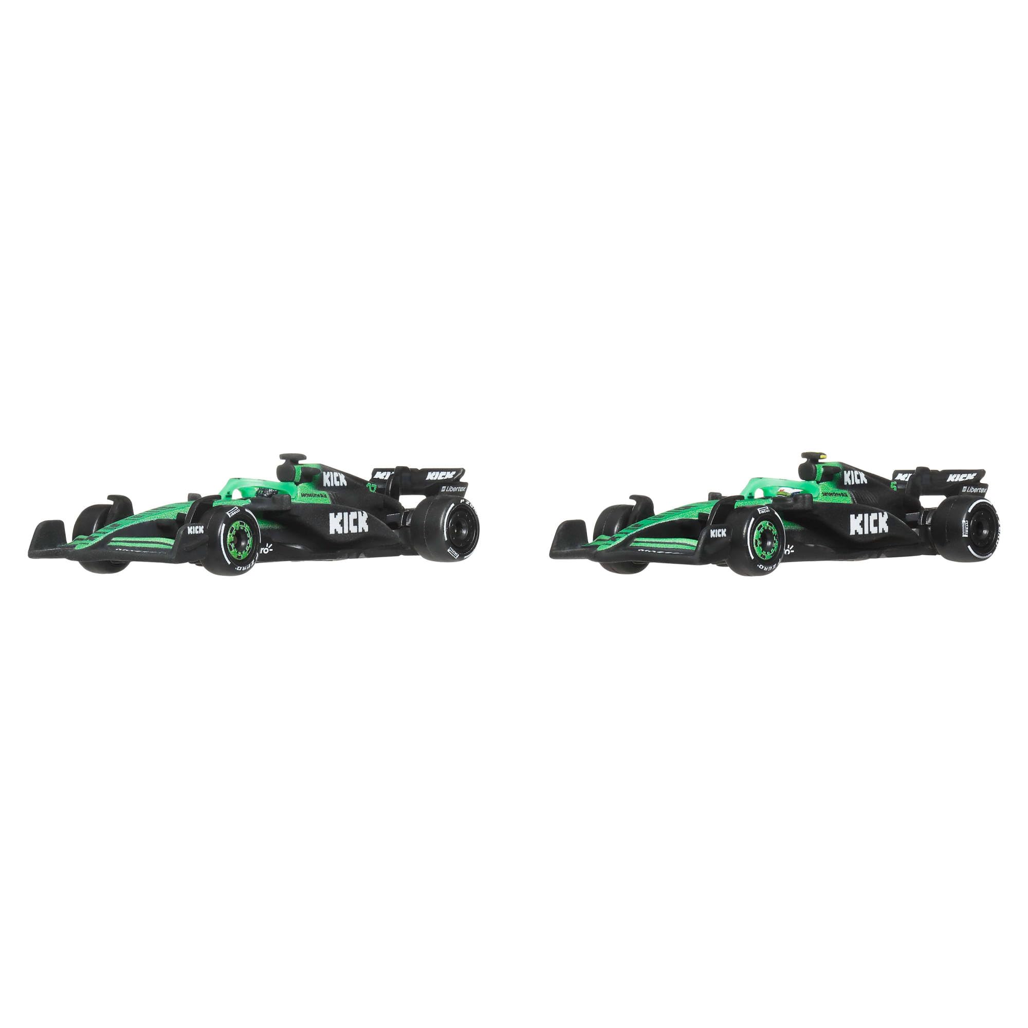 Hot Wheels Premium Formula 1 KICK Sauber F1 2-Pack | 1:64 Scale Die-Cast | Hulkenberg & Bortoleto