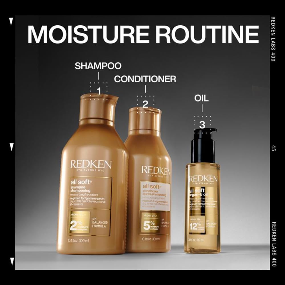 Redken All Soft Conditioner for Dry Hair with Argan Oil - 300ml