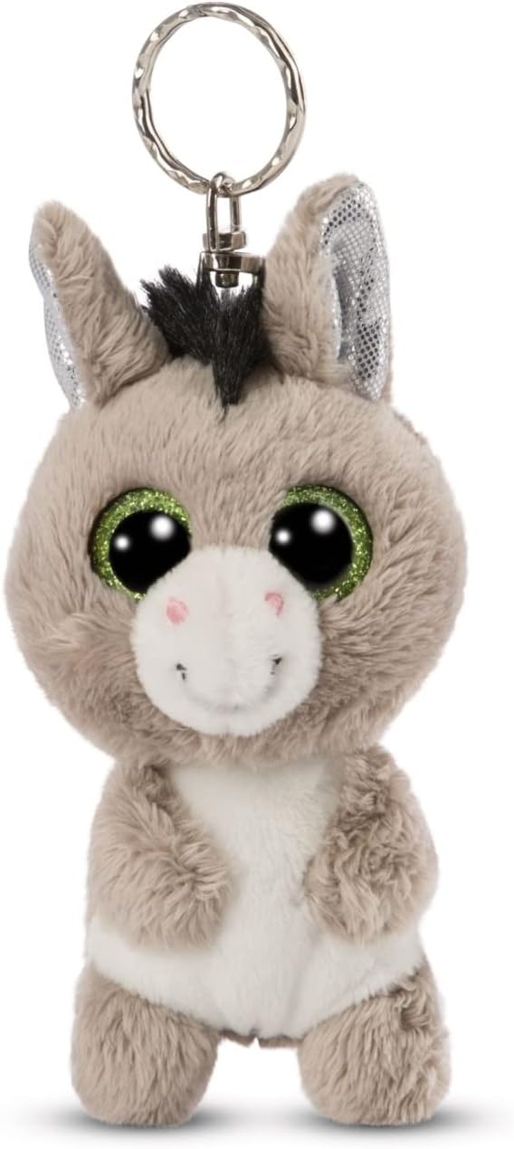 Nici 47661 Glubschis Donkey Donki 9cm - Soft Plush Keyring Toy