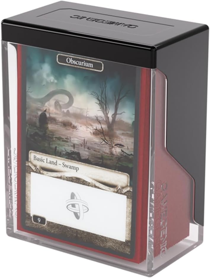 Gamegenic Bastion 50+ Black/Transparent Deck Box for Card Games 4